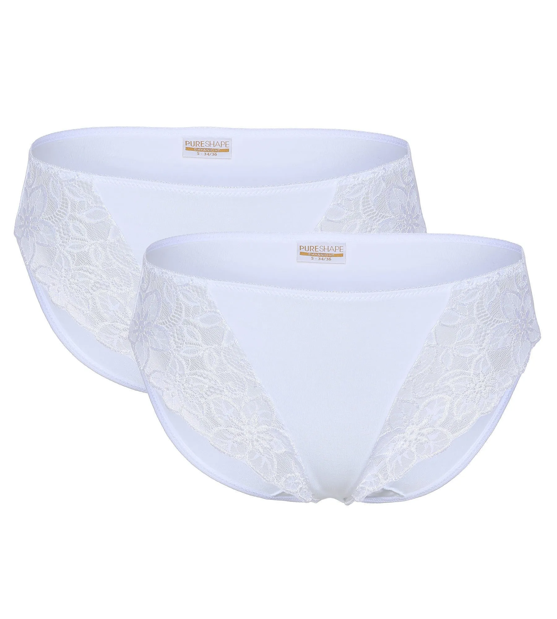 Slip 2er Pack Mit Seitlichem Spitzeneinsatz