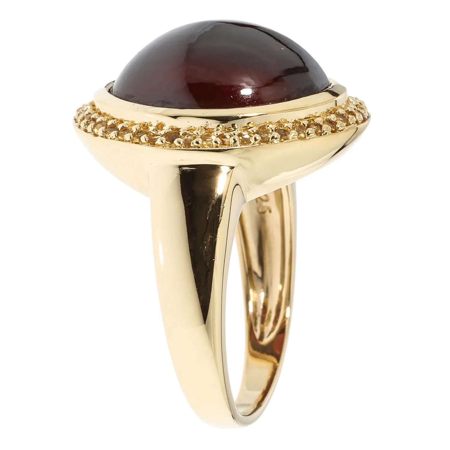 Entourage-Ring, Hessonit, Citrin, Vergoldet - Image 3