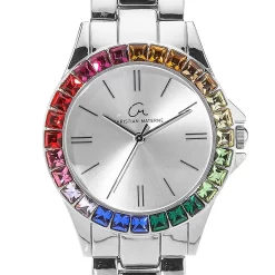 Armband-Uhr "Rainbow Sunray", Metallband