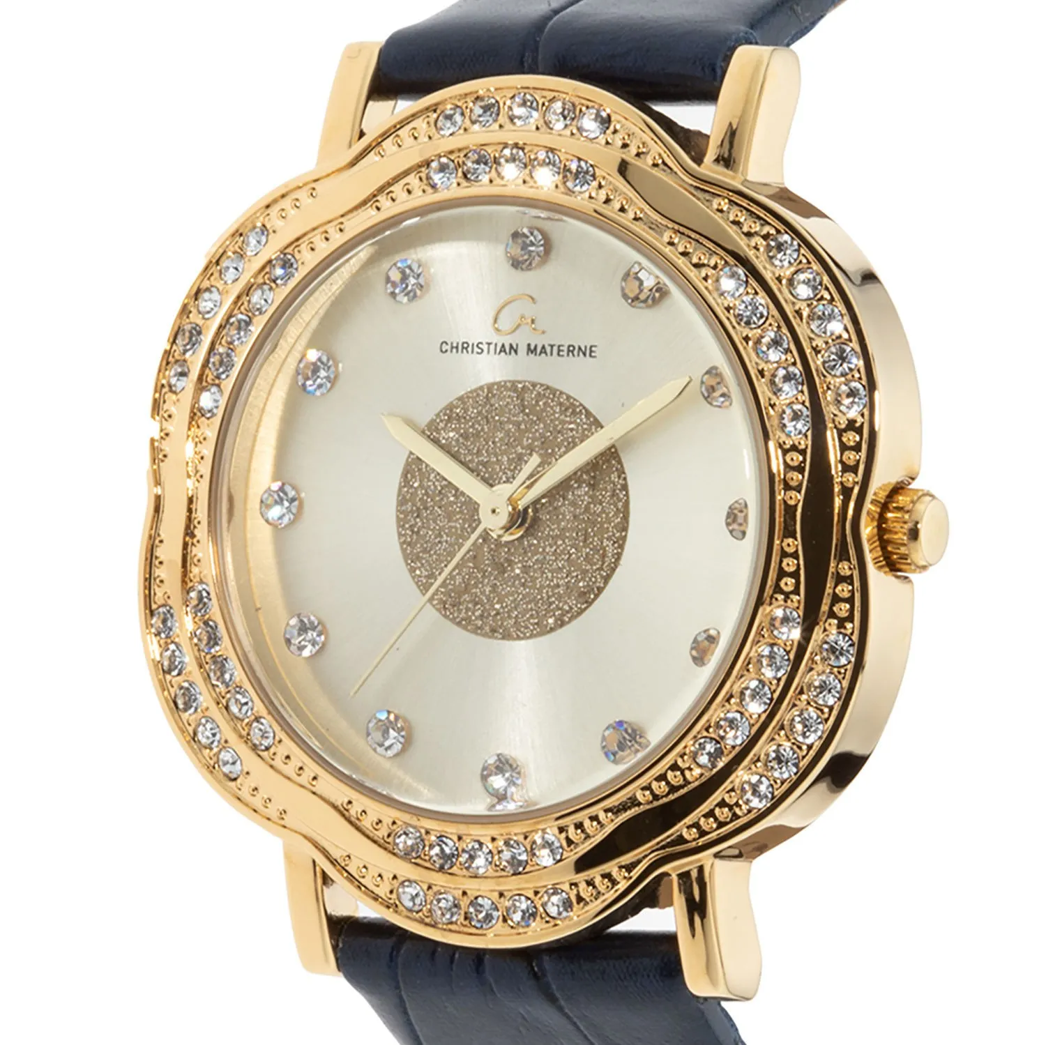 Armband-Uhr "Sunflower", Glitzerstaub-Optik