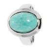 Felicity-Ring, Amazonit, Silber 925 Rhodiniert