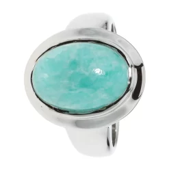 Felicity-Ring, Amazonit, Silber 925 Rhodiniert