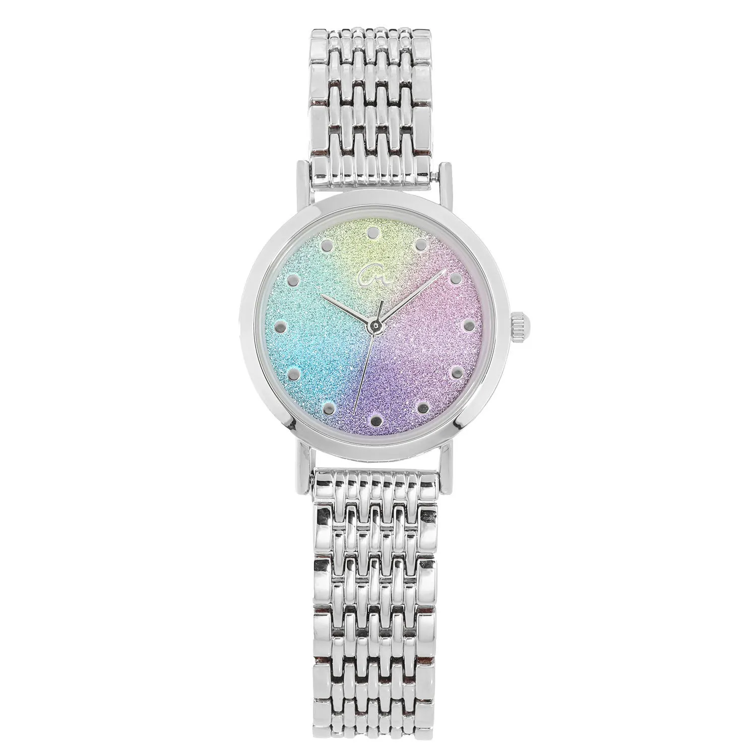 Armband-Uhr "Dusty Rainbow", Glitzerstaub-Ziffernblatt - Image 2