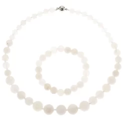 Collier & Armband "Color Dream", Jade, Ca. 50 Cm