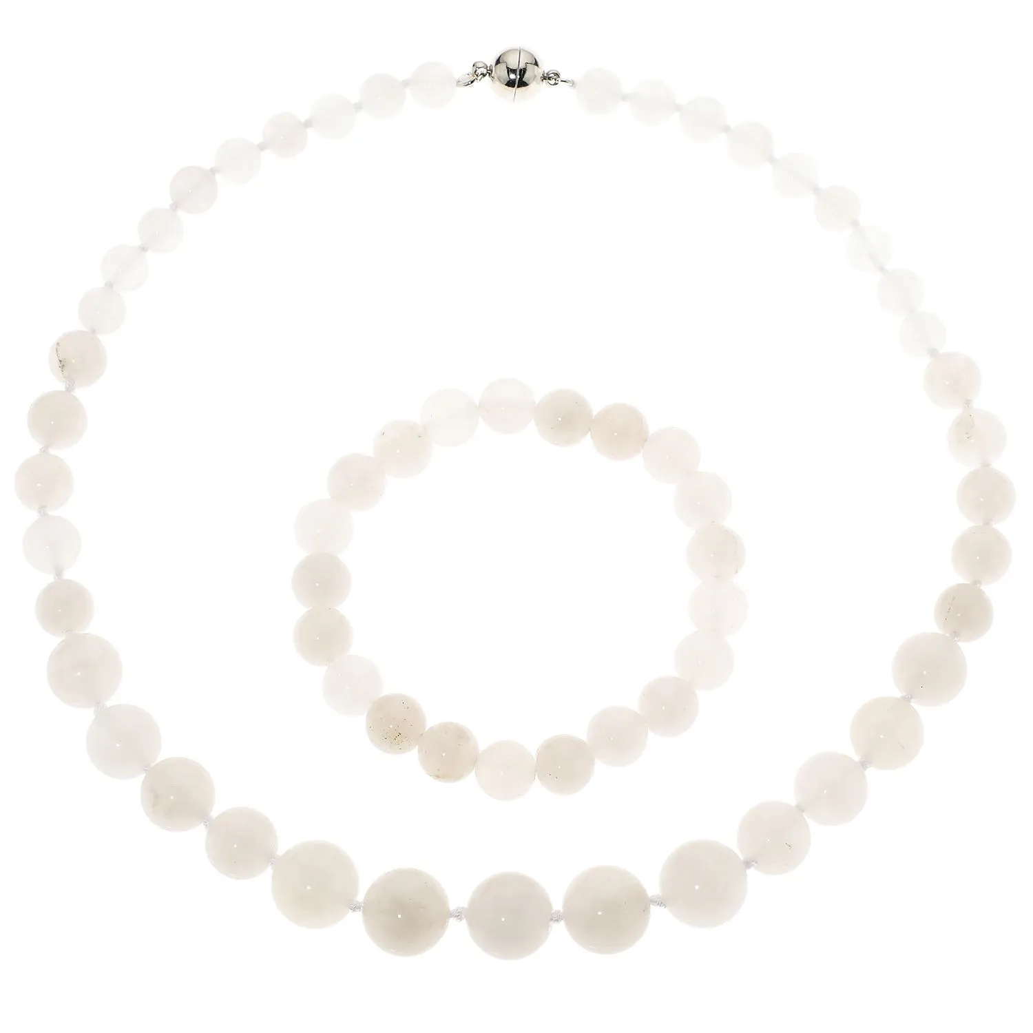 Collier & Armband "Color Dream", Jade, Ca. 50 Cm