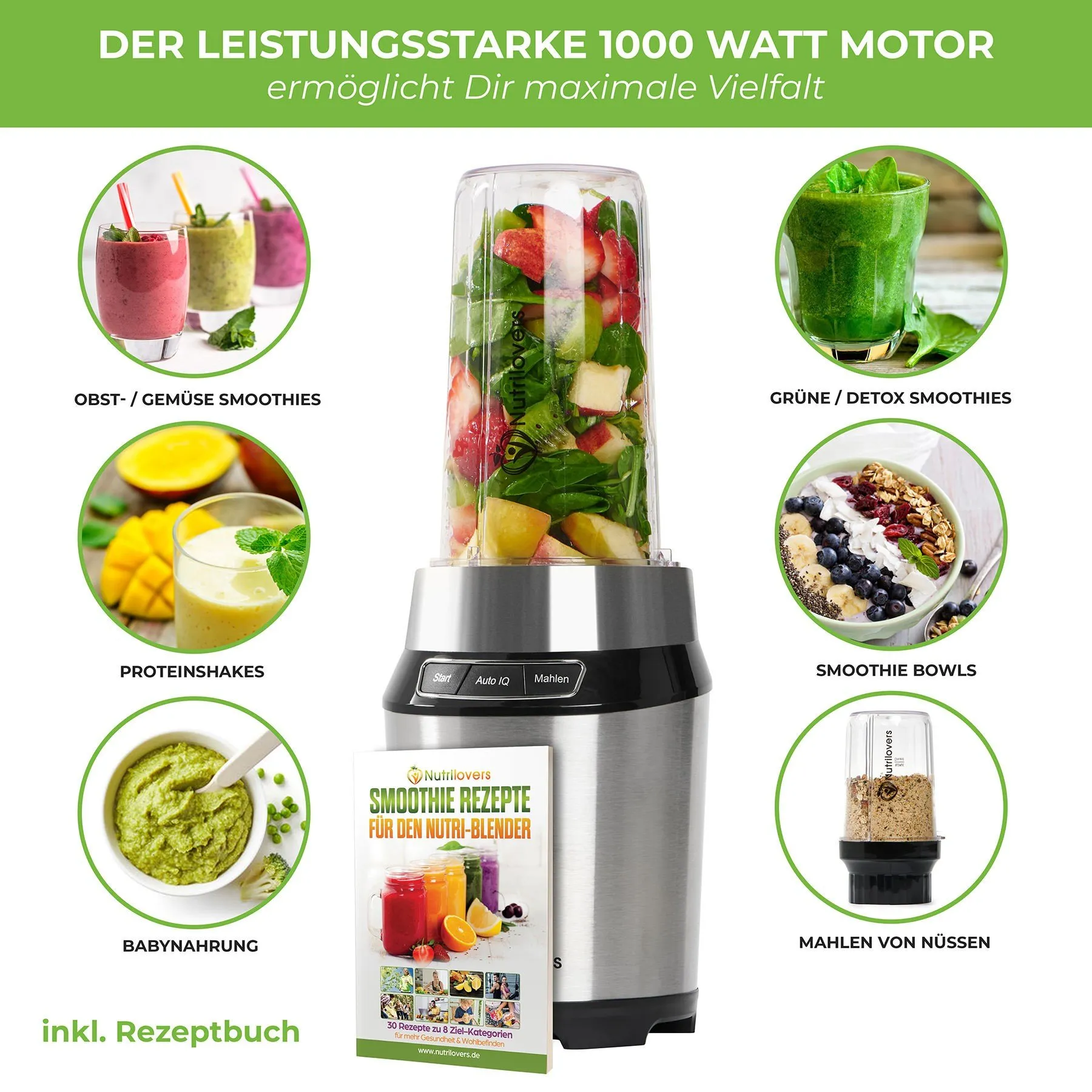 All-In-1 Mixer Mit 2 BehÀltern Und To-Go Deckeln - Image 6