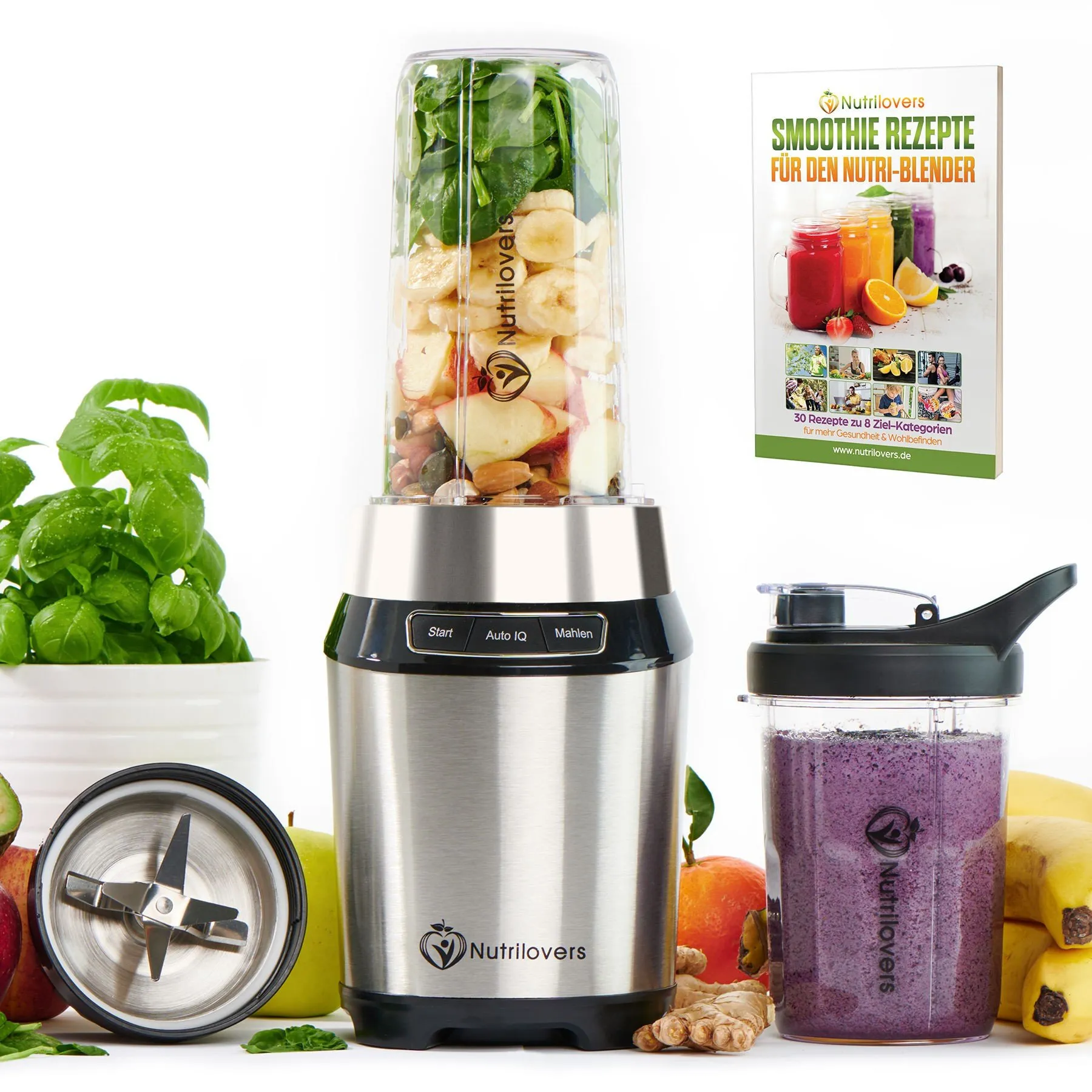 All-In-1 Mixer Mit 2 BehÀltern Und To-Go Deckeln - Image 2