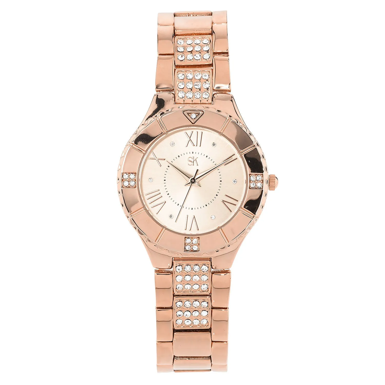 Armband-Uhr "Elegant Glam", Metall-Gliederarmband - Image 2