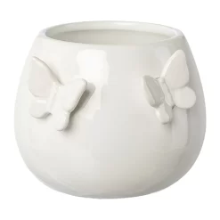 Keramikvase Mit Schmetterlingen, 11 X 9 Cm