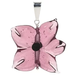 BlĂŒten-AnhĂ€nger "Magic Blossom", Original Murano Glas, Silber 925