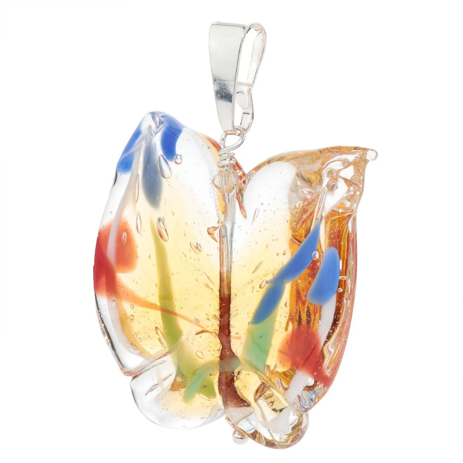 Butterfly-AnhÀnger "Farfalla", Original Murano Glas, Silber 925 Poliert - Image 2