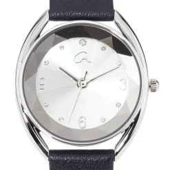 Armband Uhr "Brilliant Time", Zirkonia, Facettiertes Glas