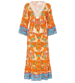 Maxikleid Bedruckt Mit Tailienband