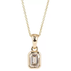 Diamant-AnhÀnger, 1,0 Ct. Emerald-cut, Mit Kette