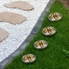 LED Solar Edelstahl-Bodenleuchten, 4er Set