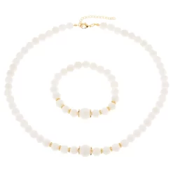 Collier & Armband "Color Dream", Jade