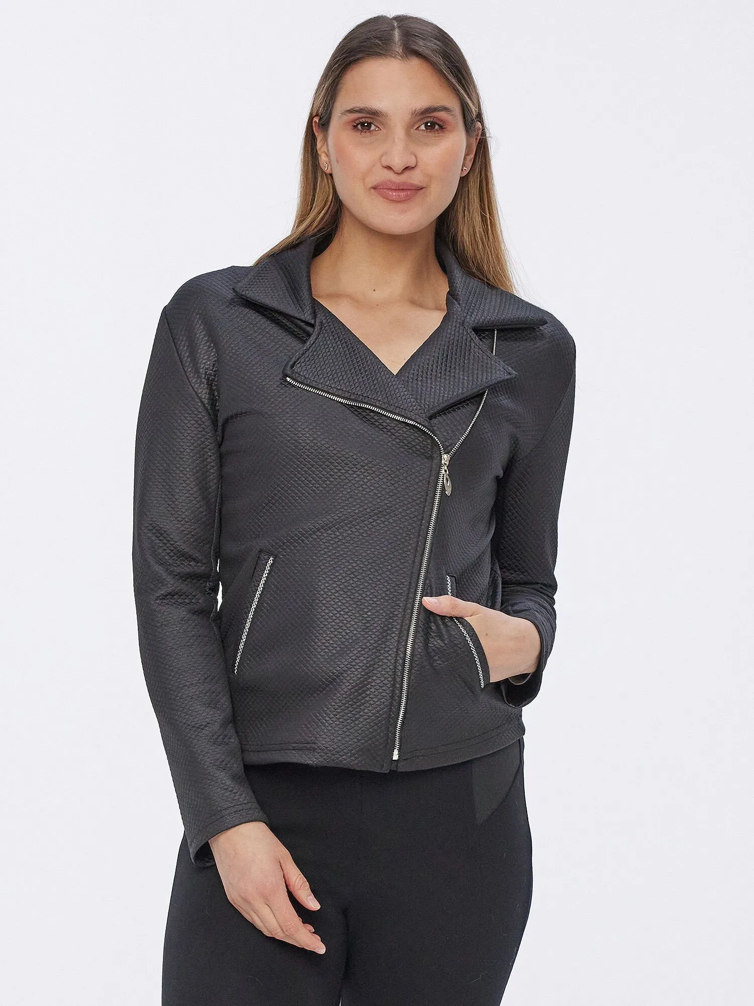 Bikerjacke Rautenstepp