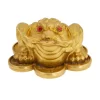 Reichtumskröte, Messing Vergoldet