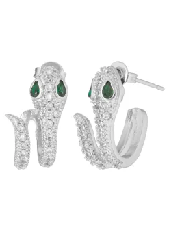 Schlangen-Ohrstecker "Twisted Snake", Zirkonia