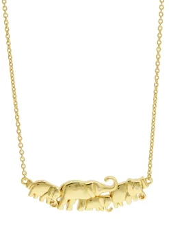 Collier "Elephant Family", Zirkonia, Silber 925