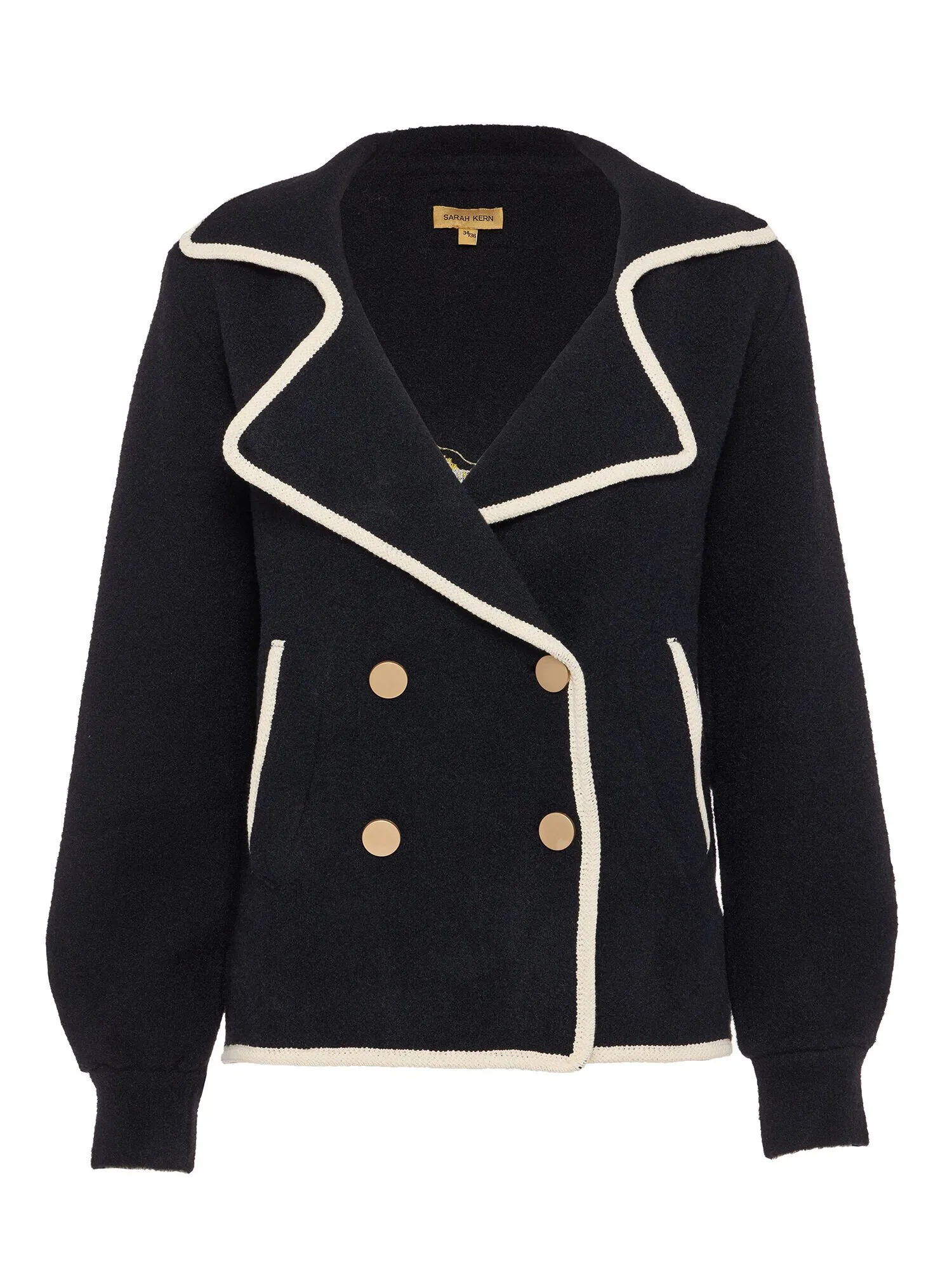 Strickblazer Mit Stickerei