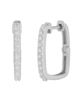 Klapp-Creolen, Brillanten, Gold 585