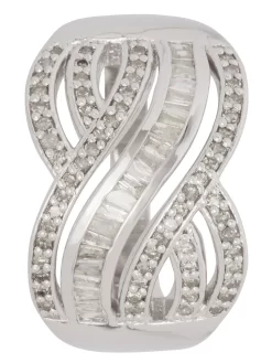 Design-Ring, Diamanten, Champagner