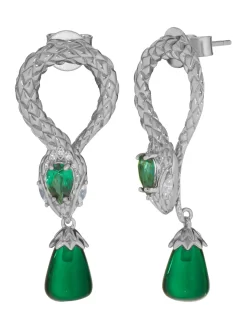 Ohrstecker "Wrapping Snake", Zirkonia Und Kristall