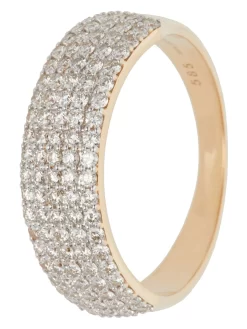 Rivière-Ring, Brillant, Gelbgold 585