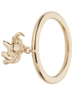 Goldener Ring "Golden Elephant", Brillanten, Gold 585