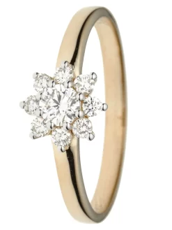 Entourage-Ring, Brillant, Gelbgold 585