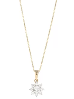 AnhÀnger & Kette, Brillant, Gelbgold 585