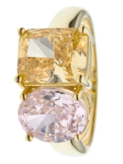 Design-Ring "Magic Sunrise", Zirkonia Supreme, Silber 925, Vergoldet