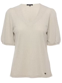 Pullover Lurex Mit Puffärmeln