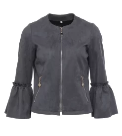 Blouson Mit Volant Am Ärmel