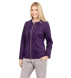 Jacke In Velourslederoptik