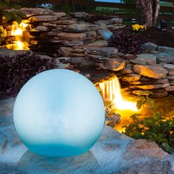Solar-Dekokugel Weiß Mit Farbwechsel