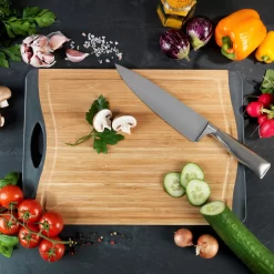 Wenko Schneidebrett Bambus Anti-Rutsch L, 39,5 X 28 Cm